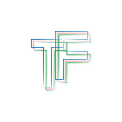 INITIAL ABSTRACT LOGO WITH COLOR