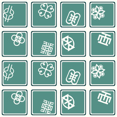 seamless pattern with adinkra symbols for your design