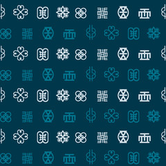 seamless pattern with adinkra symbols for your design