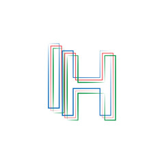 INITIAL ABSTRACT LOGO WITH COLOR