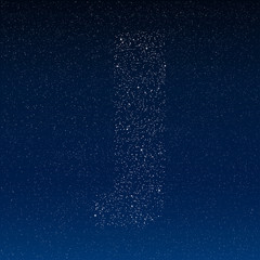 Naklejka na ściany i meble Vector abstract alphabet of stars. The starry sky.