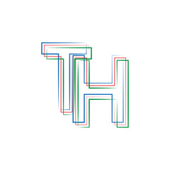 INITIAL ABSTRACT LOGO WITH COLOR