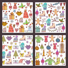 Christmas seamless patterns