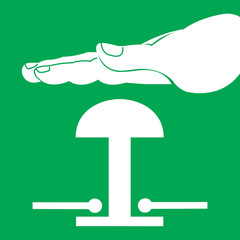 Znak ikona piktogram zatrzymanie awaryjne