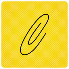 Safety pin icon. Paperclip sign.