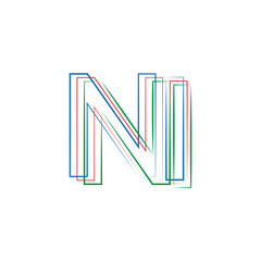 INITIAL ABSTRACT LOGO WITH COLOR