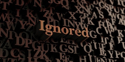 Ignored - Wooden 3D rendered letters/message.  Can be used for an online banner ad or a print postcard.