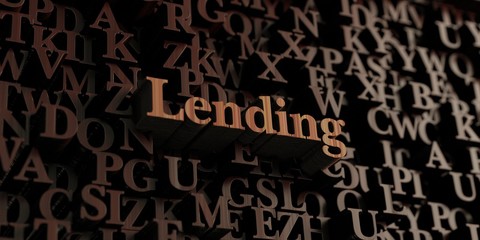 Lending - Wooden 3D rendered letters/message.  Can be used for an online banner ad or a print postcard.