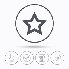 Star icon. Favorite or best sign.
