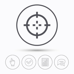 Obraz premium Target icon. Crosshair aim sign.