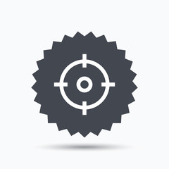 Target icon. Crosshair aim sign.