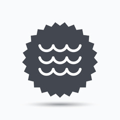 Wave icon. Water stream sign.