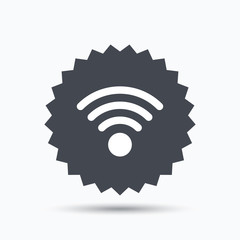 Wifi icon. Wireless internet sign.