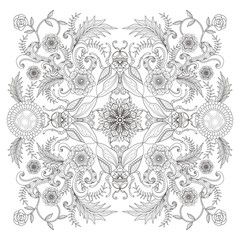 Retro insect adult coloring page