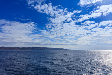 Blue sky and sea background