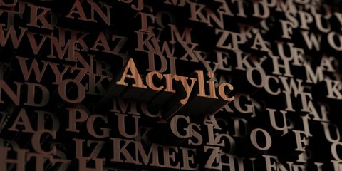 Acrylic - Wooden 3D rendered letters/message.  Can be used for an online banner ad or a print postcard.