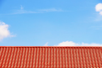 house roof and sky background