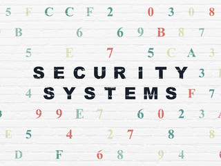Security concept: Security Systems on wall background