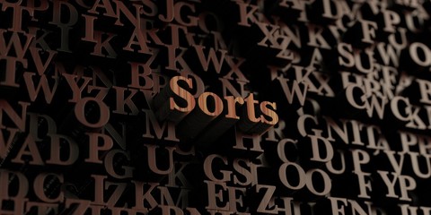 Sorts - Wooden 3D rendered letters/message.  Can be used for an online banner ad or a print postcard.