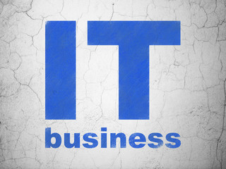 Obraz premium Finance concept: IT Business on wall background