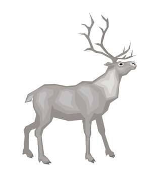Vector image of a reindeer. Isolated on a white background.