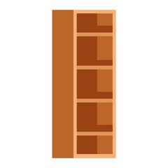 Cupboard isolated vector illustration.