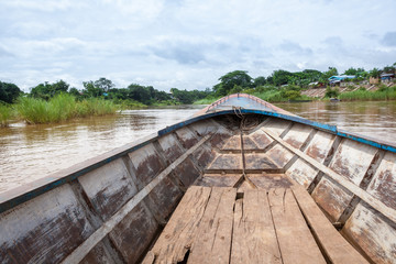 Fototapeta premium Thailand and Myanmar river border
