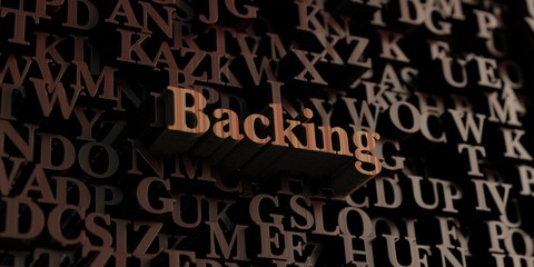 Backing - Wooden 3D rendered letters/message.  Can be used for an online banner ad or a print postcard.