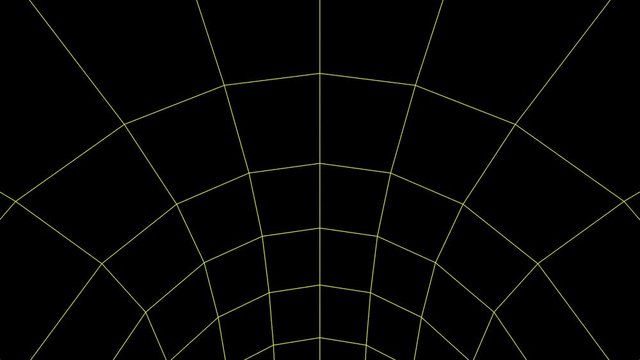 futuristic tunnel in motion. wireframe synthetic image. Computer animation. infinite loop