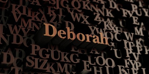 Deborah - Wooden 3D rendered letters/message.  Can be used for an online banner ad or a print postcard.