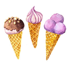 watercolor ice cream