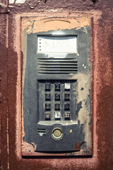 Old communication lock at the front door