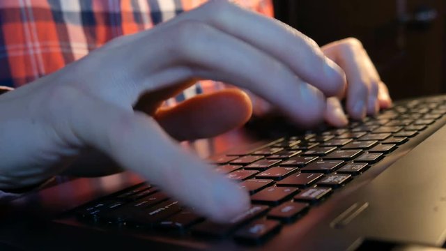 Ten-method of typing on a Laptop