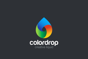 Water drop Logo design vector. Liquid Droplet Logotype icon