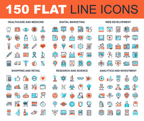 Flat Line Web Icons