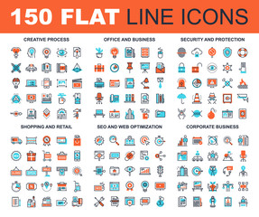 Flat Line Web Icons