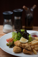 Fish & Chips With Mixed Salad