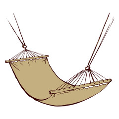 Hammock. Vector drawing