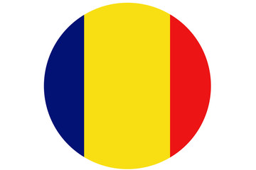 Chad flag ,Chad national flag illustration symbol.
