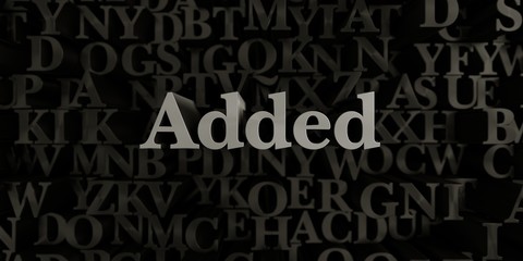 Added - Stock image of 3D rendered metallic typeset headline illustration.  Can be used for an online banner ad or a print postcard.