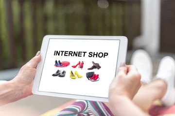 Internet shop concept on a tablet