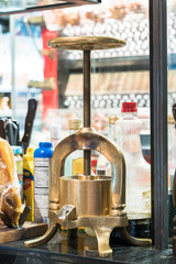 Old manual meat grinder
