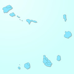 Cape Verde blue map on degraded background vector