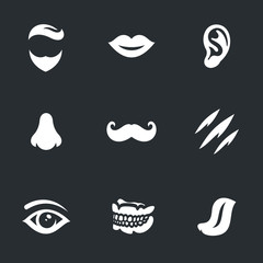 Naklejka premium Vector Set of Face parts.