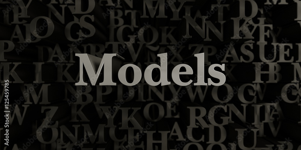 Fototapete models - stock image of 3d rendered metallic typeset headline illustration. can be used for an onlin