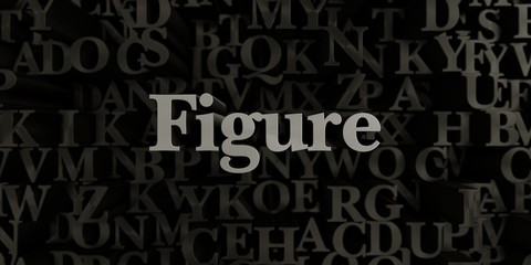 Figure - Stock image of 3D rendered metallic typeset headline illustration.  Can be used for an online banner ad or a print postcard.