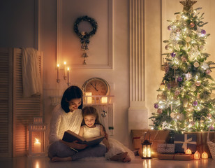 mother reading a book