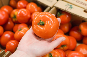 Variety of products in the supermarket
