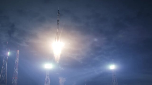rocket launch night