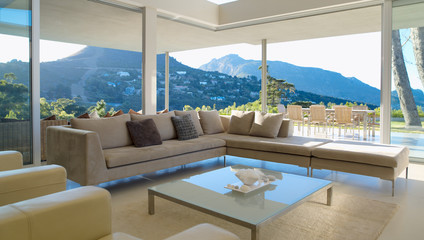 Fototapeta na wymiar modern living room design with sofa
